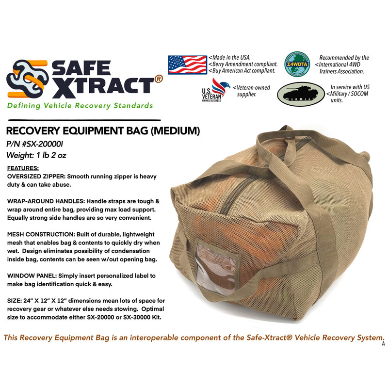Safe-Xtract SX-20000I Recovery Equipment Bag (Medium) - Safe
